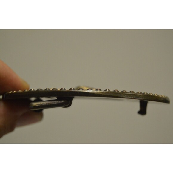 Vintage 1979 CASE Construction Brass Tone Belt Buckle 4890 4WD Tractor Limited - Picture 4 of 6